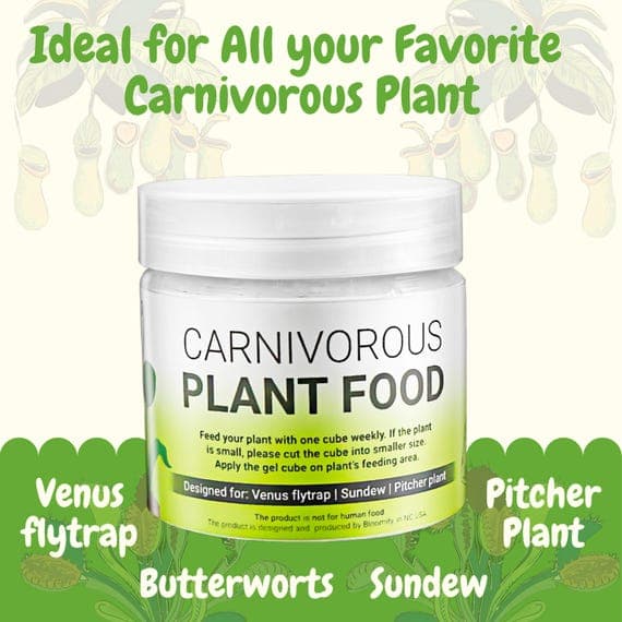 Carnivorous Plant Food, 2.5OZ. Designed for Venus Fly Trap, Sundew, Pitcher Plants and other  carnivorous plants.