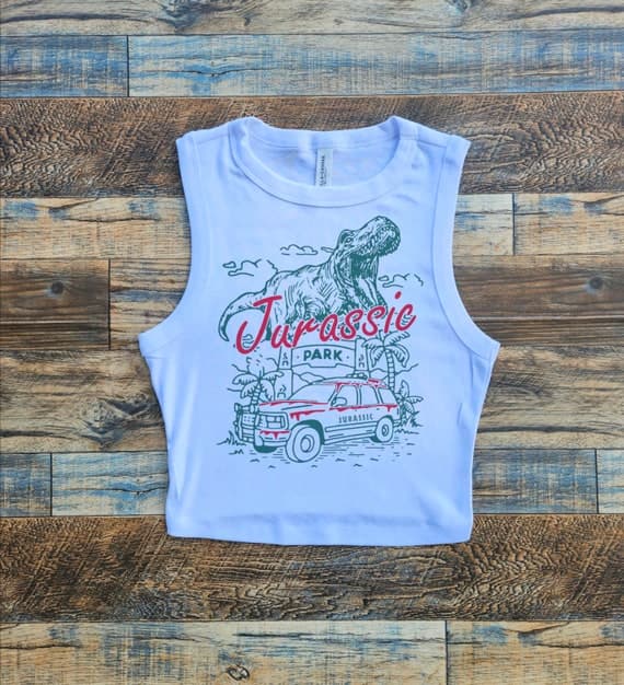 Vintage Jurassic tshirt, Jurassic Bleached Park Tshirt, Summer Island of Adventure, Raptor Trex trainer