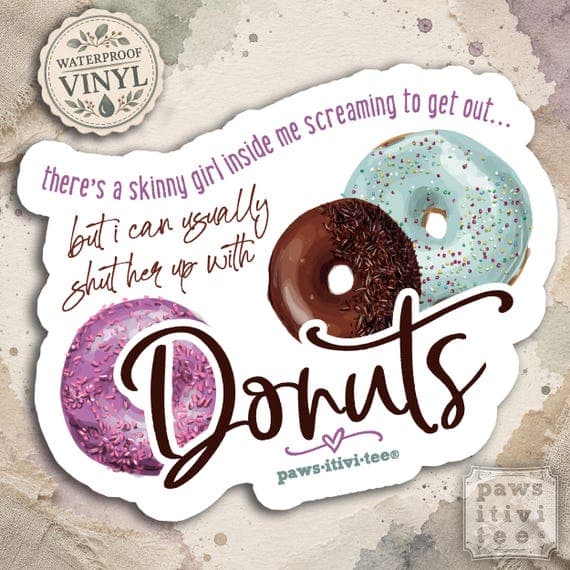 Diet Humor Donut Vinyl Sticker