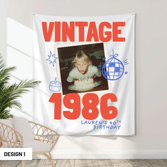 Custom Photo Birthday Banner