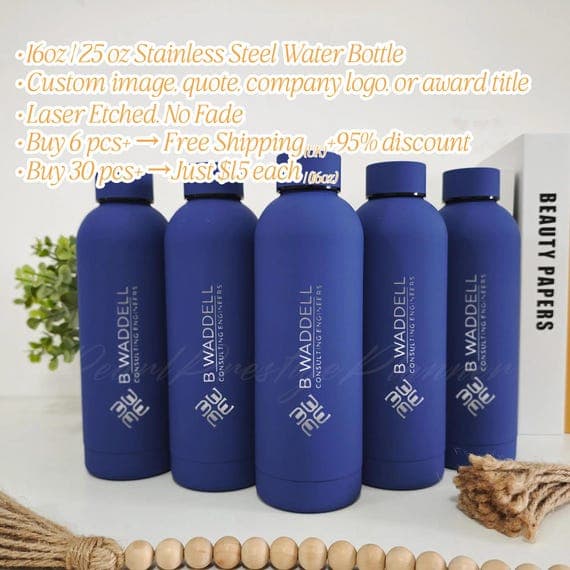 Custom Engraved Stainless Steel Water Bottle