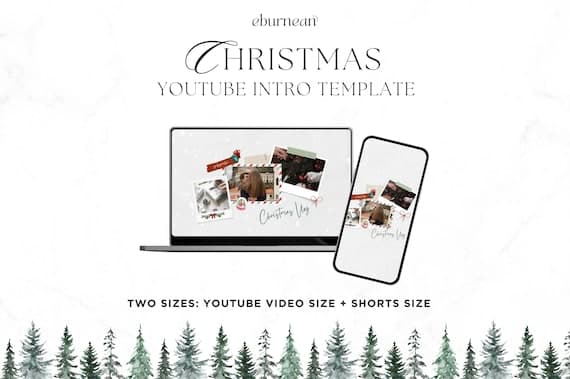 Holiday YouTube intro template