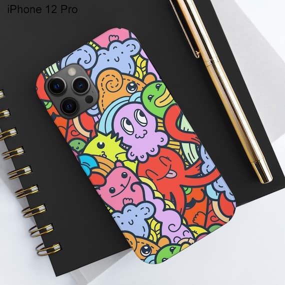 Kawaii Fun Doodle Protective Phone Case