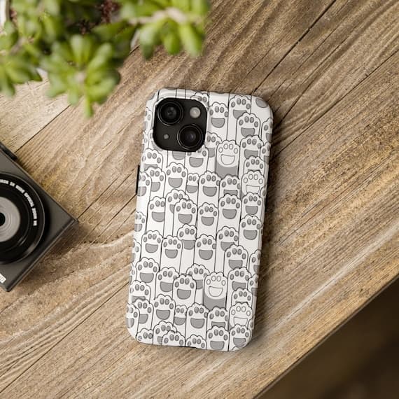 Kawaii Cat Paw Print Phone Case