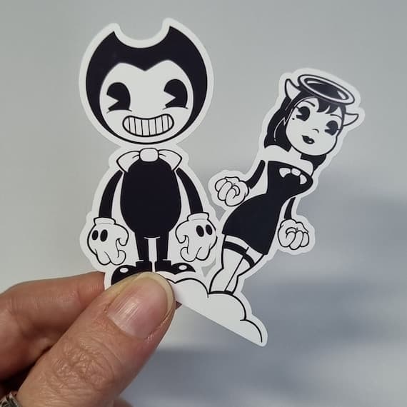 Bendy and Angel Inspired Fanart Stickers