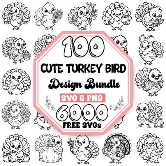 Thanksgiving Turkey SVG Bundle
