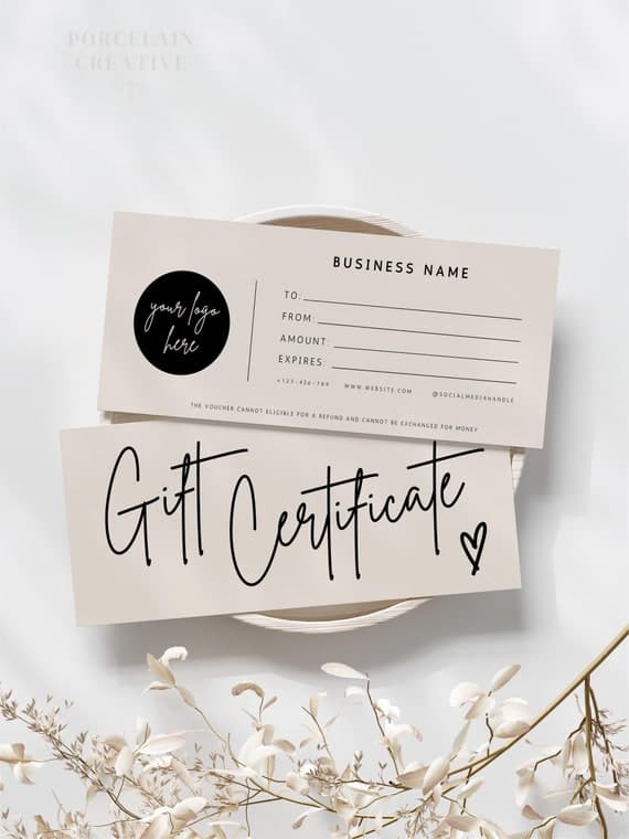 Customizable Gift Certificate Template