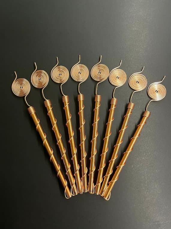 Tesla 369 Copper Spiral Electroculture Antennas (8-Pack) – Handmade Plant Growth Booster & Soil Energy Enhancer | Pure Copper Garden Decor