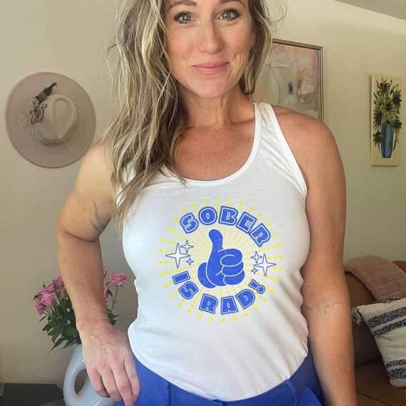 Sober is Rad Tank Top, Sober Shirt, Sober gift, Recovery Shirt, Funny Sober Shirt