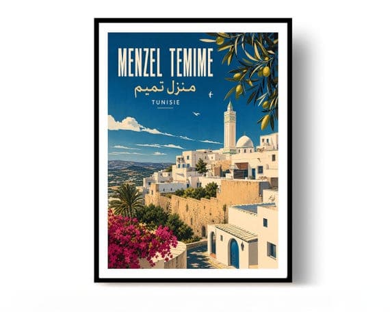 Menzel Temime Vintage Travel Print