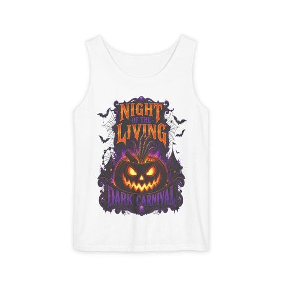 Night of the Living Pumpkin Tank Top | Dark Carnival Halloween