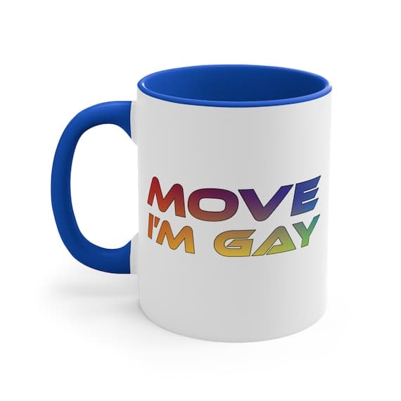 Rainbow gradient accent mug