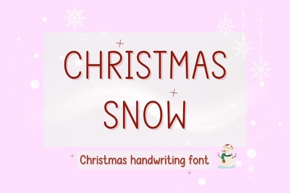 Christmas Snow handwriting font