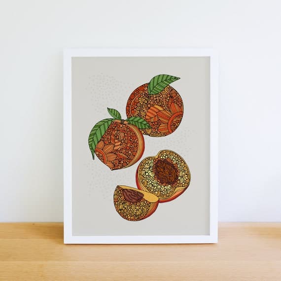 Peaches Pen and Ink Art Print