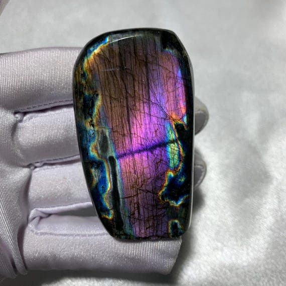 Black labradorite mineral specimen