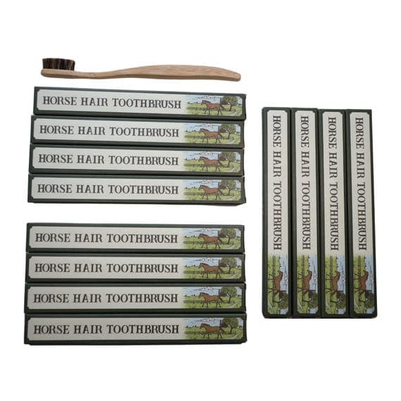 Bamboo Horsehair Toothbrush - 12 Pack
