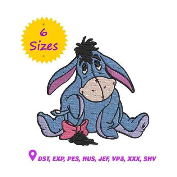Eeyore Digital Embroidery Pattern