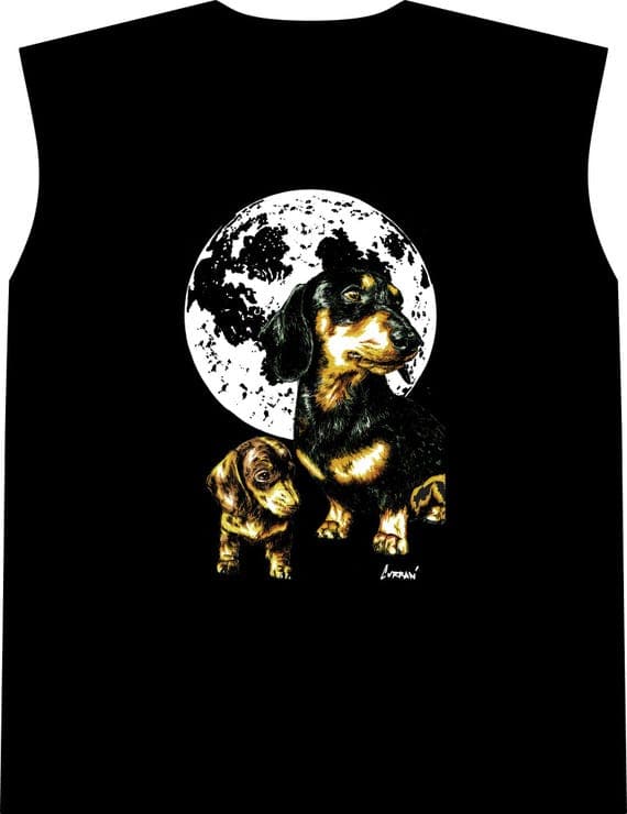 Compression Tank Top Dachshund dog Shirt Graphic Animal Tee Athletic Wear Black Sleeveless Workout Clothing Men Gift Running Apparel
