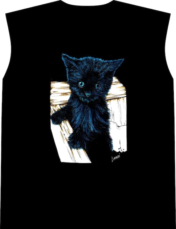Compression Tank Top Kitten Shirt Graphic Animal Tee Cat Athletic Wear Black Sleeveless Workout Clothing Men Gift Running Apparel