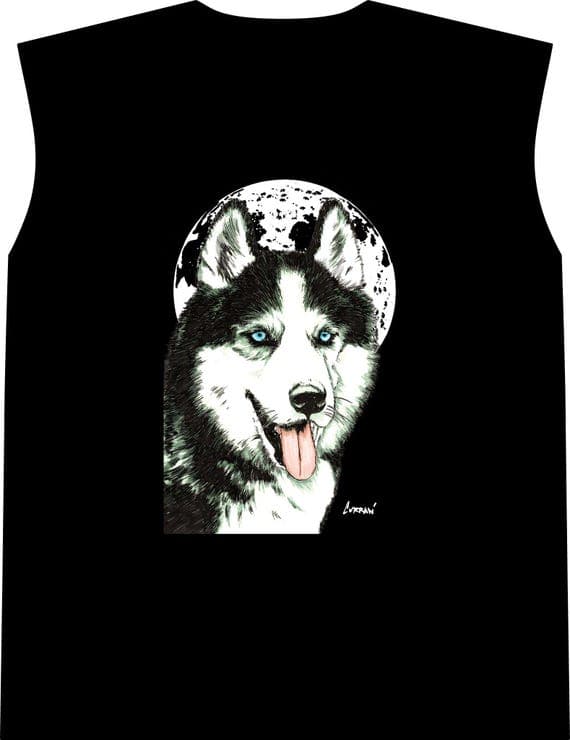 Compression Tank Top Siberian Husky Shirt Graphic Animal Tee Athletic Wear Black Sleeveless Workout Clothing Men Gift Running Apparel