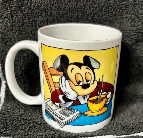 Vintage Disney Mickey Mouse Ceramic Coffee Mug