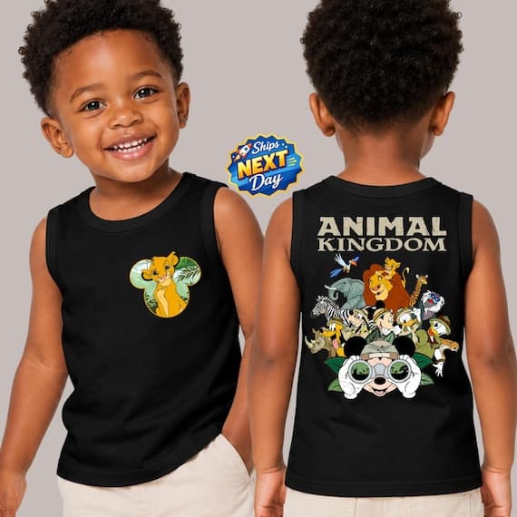 Retro Lion King Jersey Tank Top Two Sided Disney Animal Kingdom Matching Tank Tops Disneyland Group Matching Shirts Disney Trip Tank