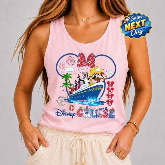 Disney Cruise 2026 Jersey Tank Top Mickey and Friends Cruise Matching Tank Top Disney Toddler Tank Top Family Vacation Shirts
