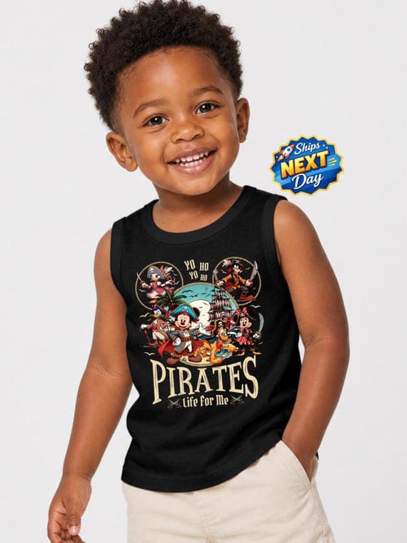 Disney Pirates Toddler Tank Top Disney Mickey and Friends Tee Kids Disney Yo Ho Pirates Tank Top Disneyworld Baby Shirt Disneyland Trip