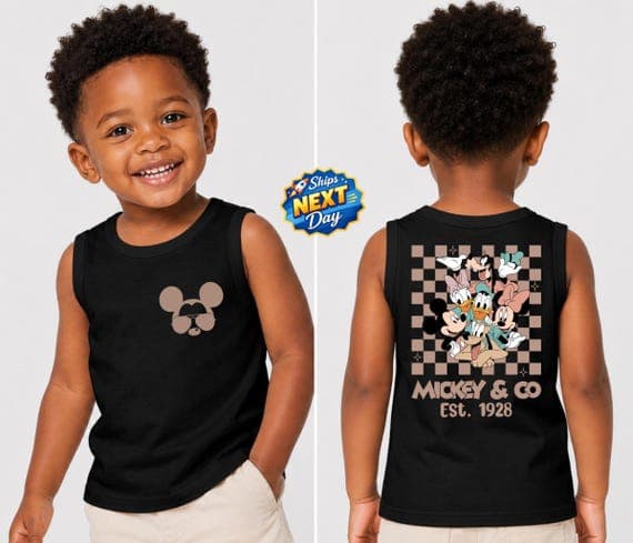Disney Matching Jersey Tank Tops Mickey Mouse and Friends Group Matching Tank Top Disneyworld Family Matching Toddler Tank Top