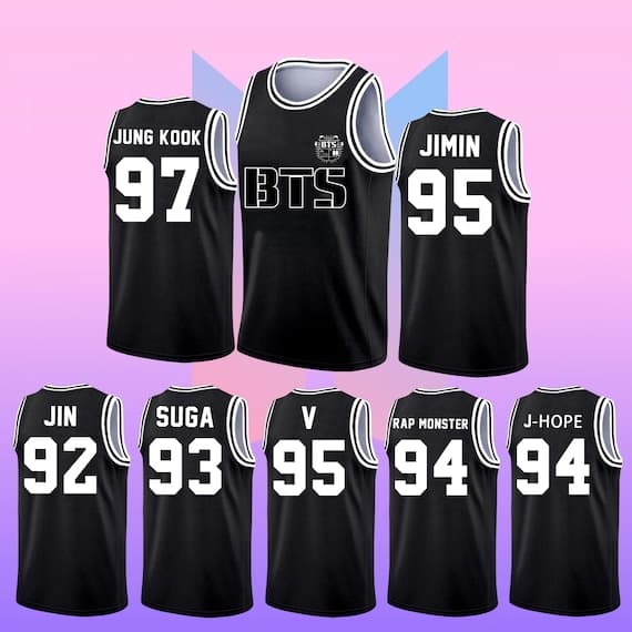 Custom Kpop Bangtan Basketball Jersey Tank Top for Women Teens Girl Men, Personalized Fan Gift, ARMY Shirt, Concert Apparel