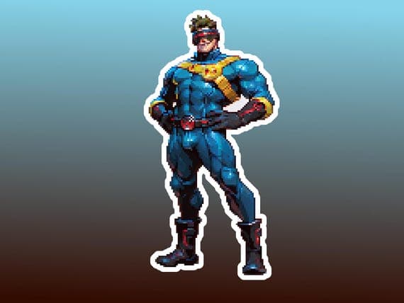 Cyclops Pixel Art Sticker Pack