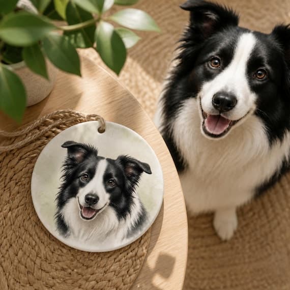 Ceramic Watercolor Pet Memorial Ornament