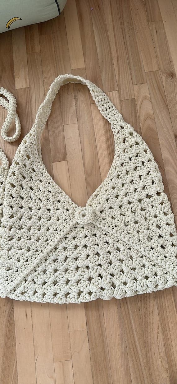 Handmade Crochet Mini Tote Bag