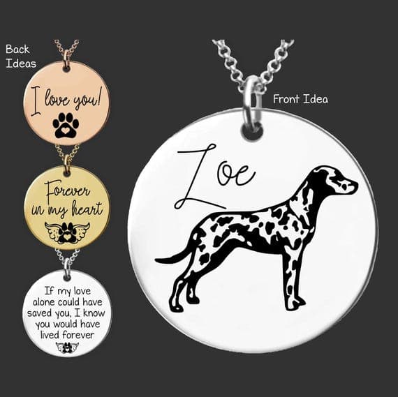 Minimalist engraved stainless steel necklace