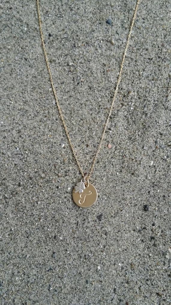 Gold Monogram Charm Necklace