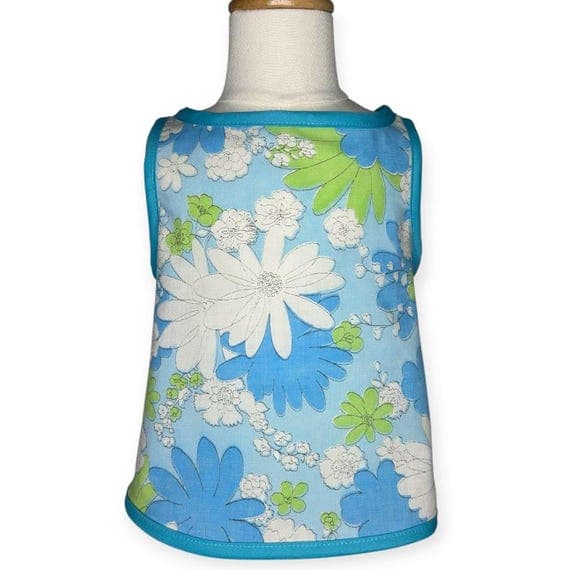 Girls Crossback Tank Top | Handmade Kids Tank | Open Back Summer Top | Vintage Floral Fabric Top | Unique Girls Clothing | Toddler Tank 5T