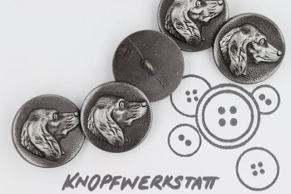 Metal Button Set in Black and Silver