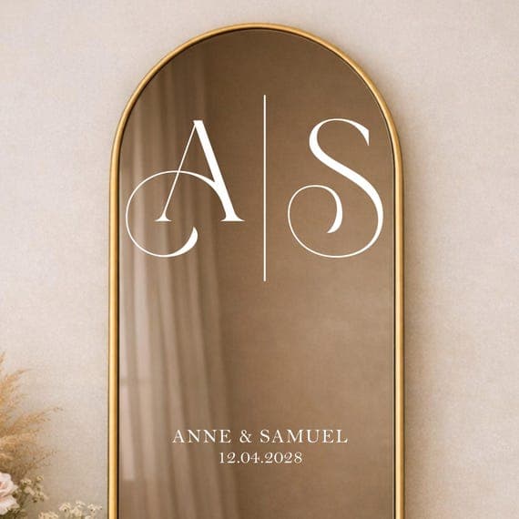 Custom Wedding Mirror Decal