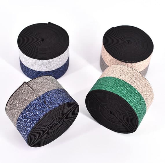 Colorful Glitter Striped Elastic Band