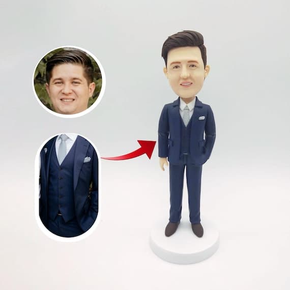 Custom Bobblehead Figurine in Suit
