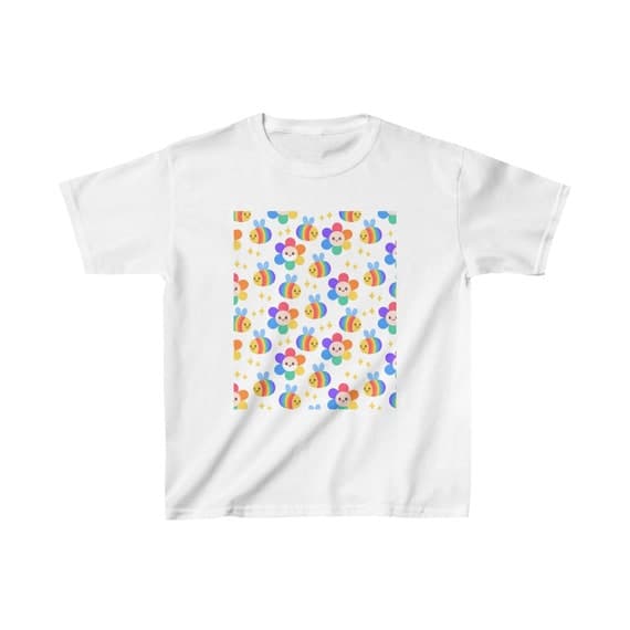 Rainbow Bees Kids T-shirt