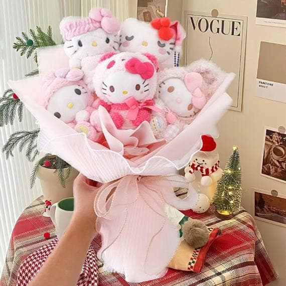Hello Kitty plush bouquet