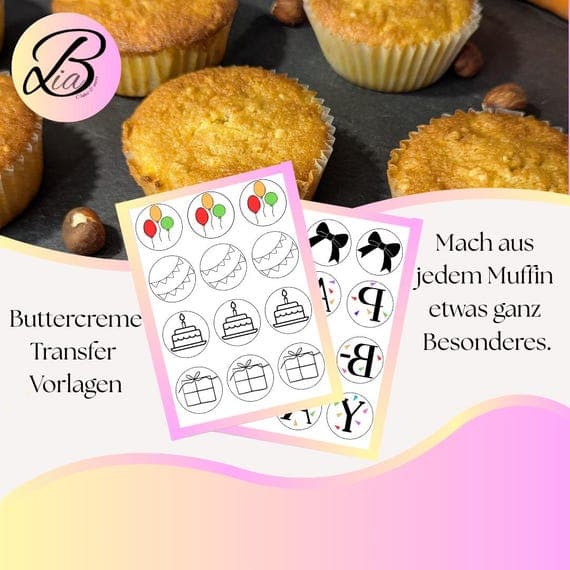Muffin Decoration Templates for Birthday Parties