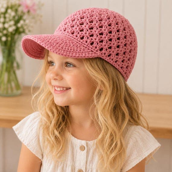 Star Stitch Crochet Baseball Cap Pattern