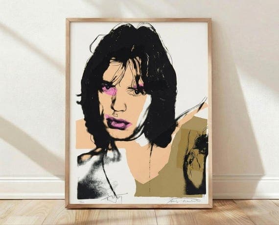 Andy Warhol Mick Jagger Pop Art Poster