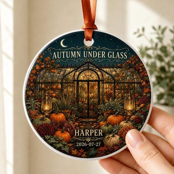 Personalized Pumpkin Ceramic Ornament