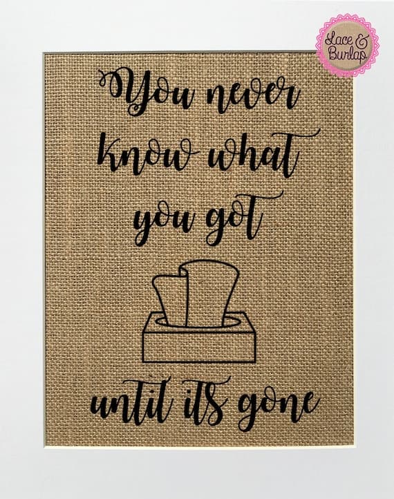 Rustic burlap love sign