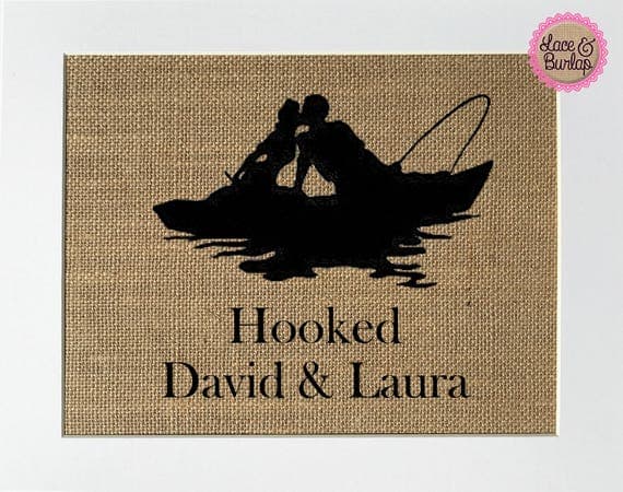 Rustic Burlap Print Sign